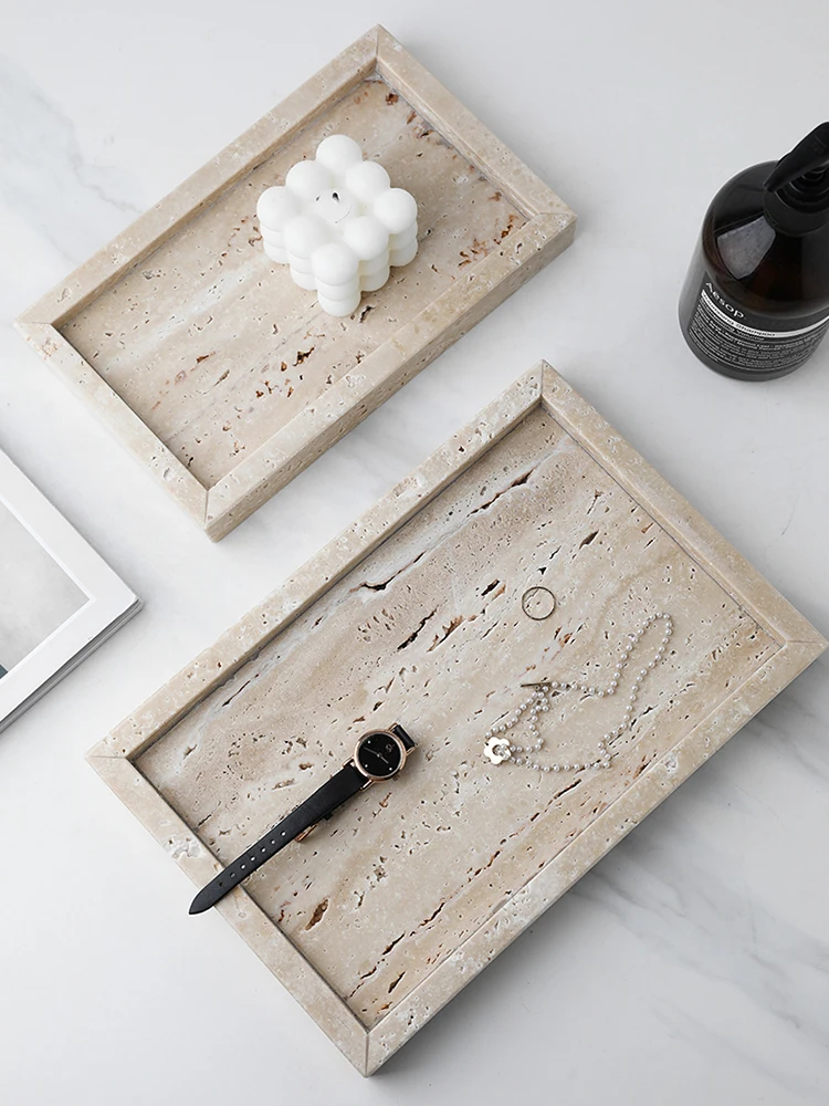 Marble Serving Board - Минимализм, мраморный поднос для парфюмерных свечей,