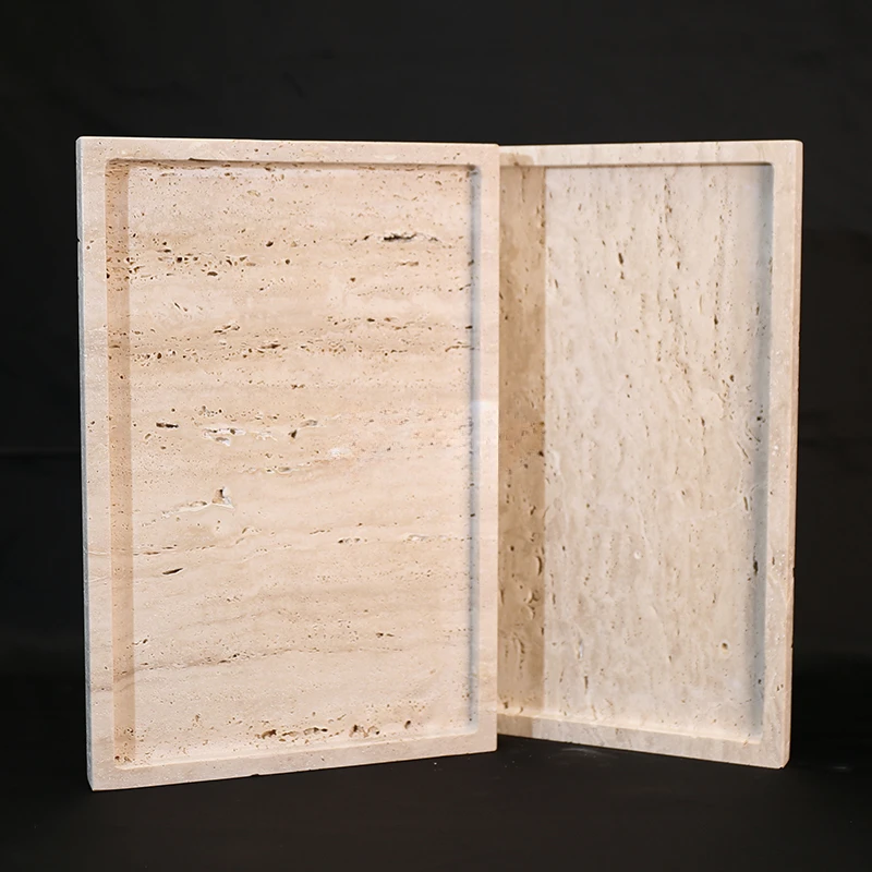 Marble Serving Board - 30x20x1,8 см натуральный мрамор бежевый травертин