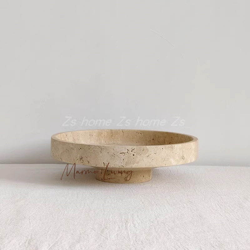 Бежевая травертиновая чаша ваб – обзор и цена Marble Serving Board