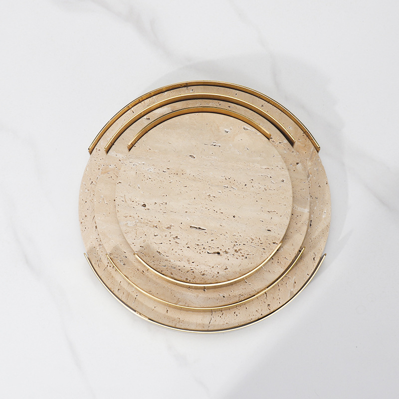 Круглый бежевый коричневый тра – обзор и цена Marble Serving Board